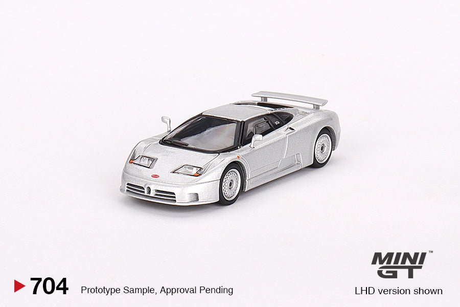Mini GT 1:64 Bugatti EB110 GT Grigio Chiaro LHD (MGT00704-CH)