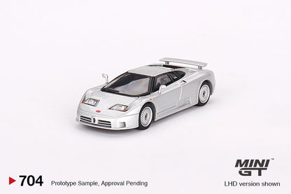 Mini GT 1:64 Bugatti EB110 GT Grigio Chiaro LHD (MGT00704-CH)