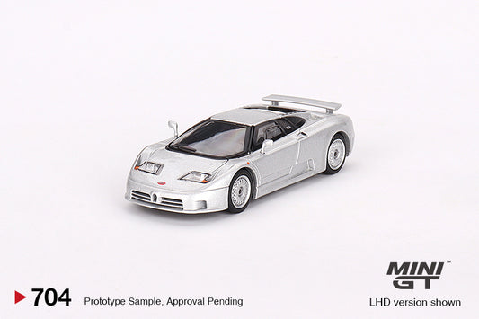 Mini GT 1:64 Bugatti EB110 GT Grigio Chiaro LHD (MGT00704-CH)