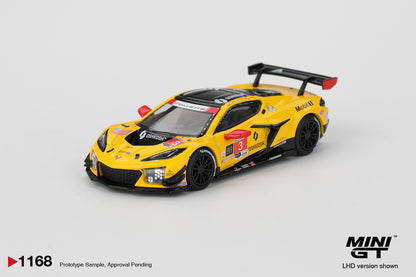 Mini GT 1:64 Chevrolet Corvette Z06 GT3.R #3 Corvette Racing by Pratt Miller Motorsports 2025 IMSA Daytona 24 Hrs (MGT01168-CH)