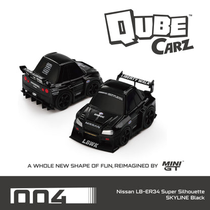 Mini GT 1:64 QubeCarz Nissan LBWK Liberty Walk 6 Cars Full Set in Sealed Box - Chance of a Chase Car (QZ00101-QZ00502)