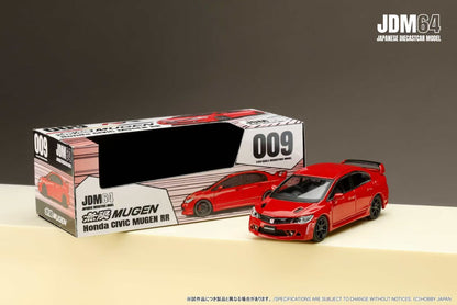 Hobby Japan x JDM64 1:64 Honda Civic Type-R FD2 Mugen RR Milano Red Official Licensed  (HJDMD009-15)