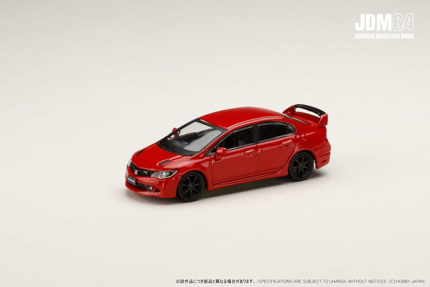 Hobby Japan x JDM64 1:64 Honda Civic Type-R FD2 Mugen RR Milano Red Official Licensed  (HJDMD009-15)