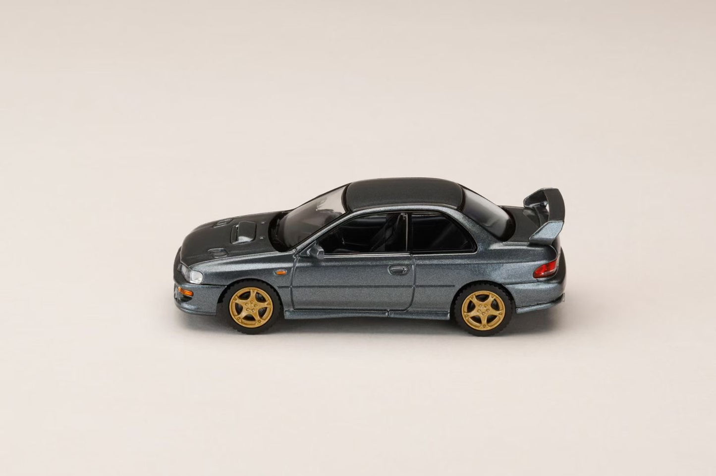 Hobby Japan x ModelModel 1/64 SUBARU Impreza WRX Type R STi Version V Cool Gray with WR Type Front Bumper in Blister Packaging