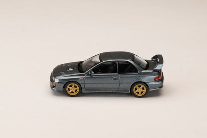 Hobby Japan x ModelModel 1/64 SUBARU Impreza WRX Type R STi Version V Cool Gray with WR Type Front Bumper in Blister Packaging