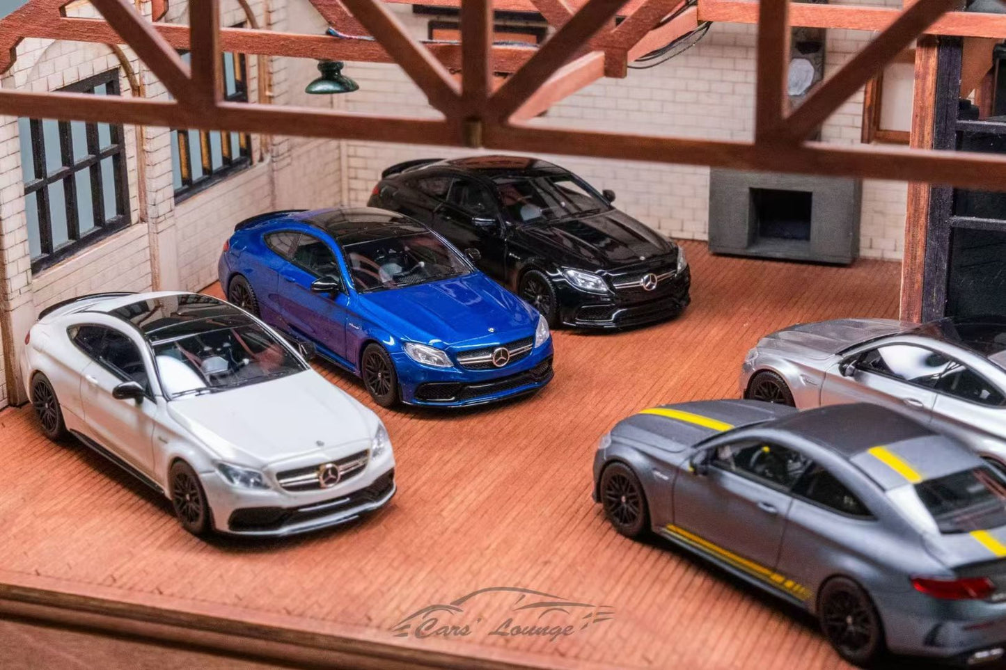 [Premium Resin Model] Car Lounge 1:64 Mercedes-Benz C63S Coupe C-Class W205 Brilliant Blue Premium Box Packaging (Limited to 399 Pieces)