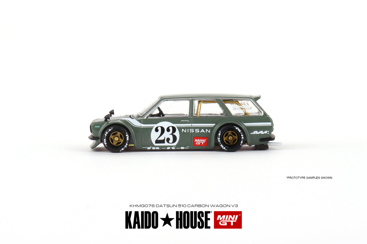Mini GT 1:64 Datsun KAIDO 510 Wagon CARBON FIBER V3 Kaido House (KHMG076)