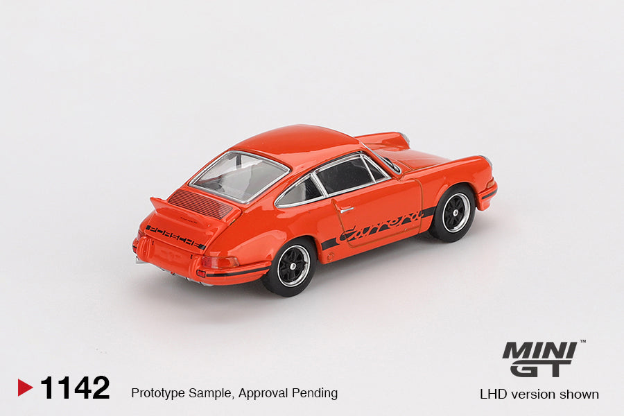 Mini GT 1:64 Porsche 911 Carrera RS 2.7 Tangerine with Black Livery (MGT01142-CH)