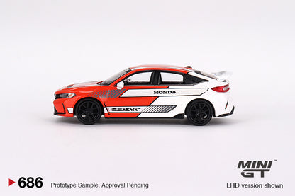 Mini GT 1:64 Honda Civic TYPE R 2023 Pace Car Red LHD (MGT00686-CH)