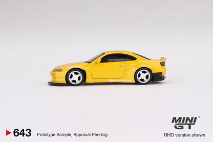 Mini GT 1:64 Nissan Silvia (S15) Rocket Bunny Bronze Yellow RHD (MGT00643-CH)