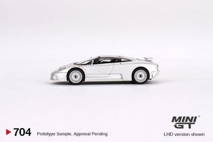 Mini GT 1:64 Bugatti EB110 GT Grigio Chiaro LHD (MGT00704-CH)