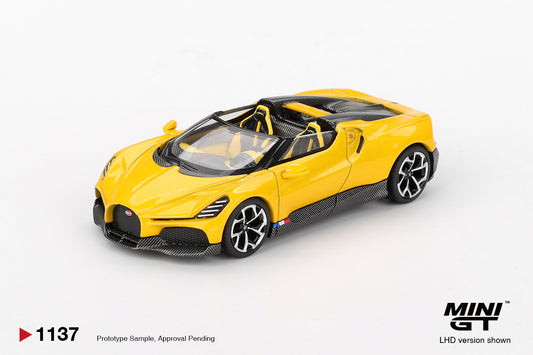 Mini GT 1:64 Bugatti W16 Mistral Yellow (MGT01137-CH)