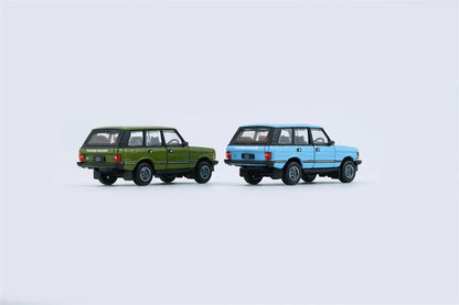 BM Creations 1/64 Land Rover 1992 Range Rover Classic LSE with 4 Additional Wheels- Tuscan Blue (RHD)