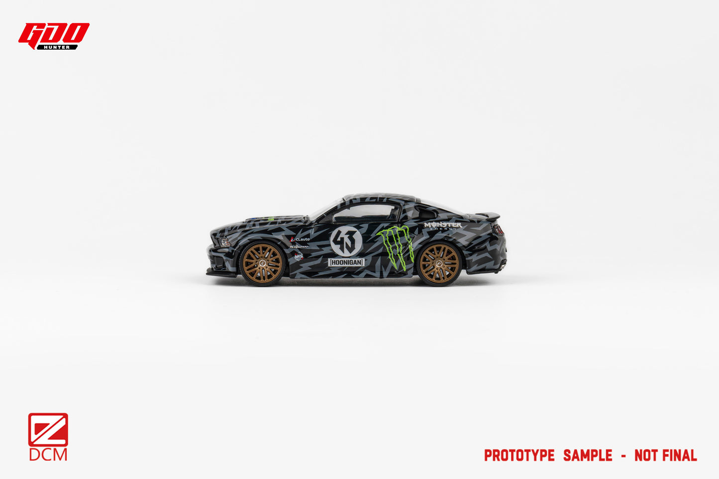GDO X DCM 1:64 Ford Mustang GT MK5 2014 Monster Energy Ken Block Hoonigan #43 Edition