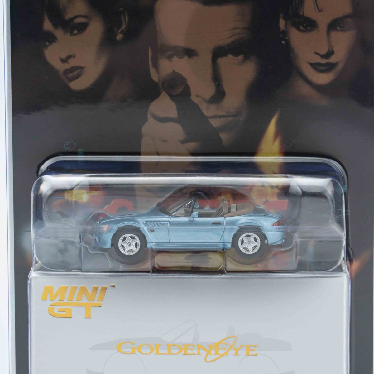 Mini GT 1:64 BMW Z3 “GoldenEye” in Blaster Packaging English Version (MGT00914-007ECH)