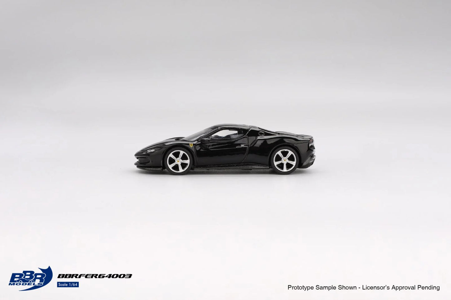 BBR 1:64 FERRARI 296 GTB NERO DAYTONA Official Licensed (BBRFER64003)