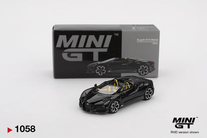 Mini GT 1:64 Bugatti W16 Mistral Black (MGT01058-CH)