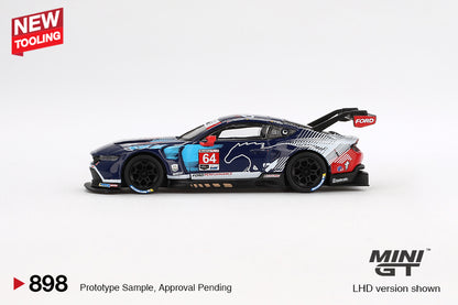 Mini GT 1:64 Ford Mustang GT3 #64 Ford Multimatic Motorsports 2024 IMSA Daytona 24 Hrs (MGT00898-CH)
