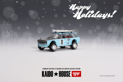 Mini GT 1:64 Datsun KAIDO 510 Wagon 4x4 Winter Holiday Edition Kaido House Christmas (KHMG092)