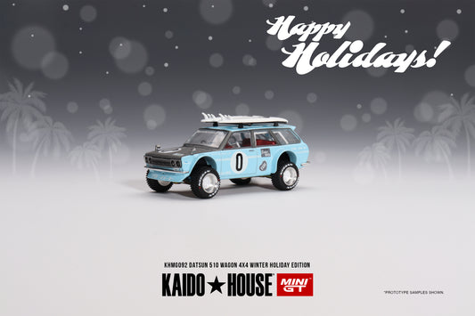 Mini GT 1:64 Datsun KAIDO 510 Wagon 4x4 Winter Holiday Edition Kaido House Christmas (KHMG092)