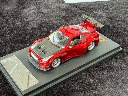 AOC 1:64 Nissan GT-R R35 Metallic Red Hobby Expo China 2026 Limited Edition (Openable All Doors and Hoods with Detailed Engine and Decal Stickers)