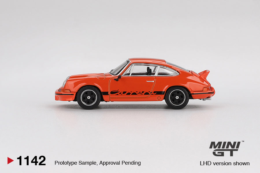 Mini GT 1:64 Porsche 911 Carrera RS 2.7 Tangerine with Black Livery (MGT01142-CH)