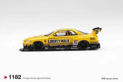 Mini GT 1:64 Nissan LB-ER34 Super Silhouette SKYLINE Sport Yellow (MGT01182-CH)