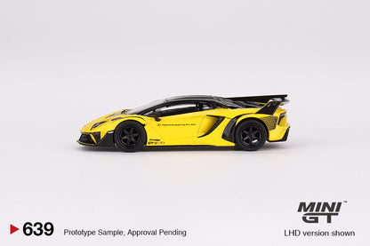 Mini GT 1:64 Lamborghini LB-Silhouette WORKS Aventador GT EVO Yellow LHD (MGT00639-CH)