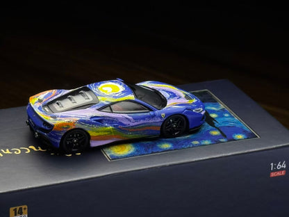 Karium 1:64 F8 Tributo Van Gogh Starry Livery in Premium Box Packaging