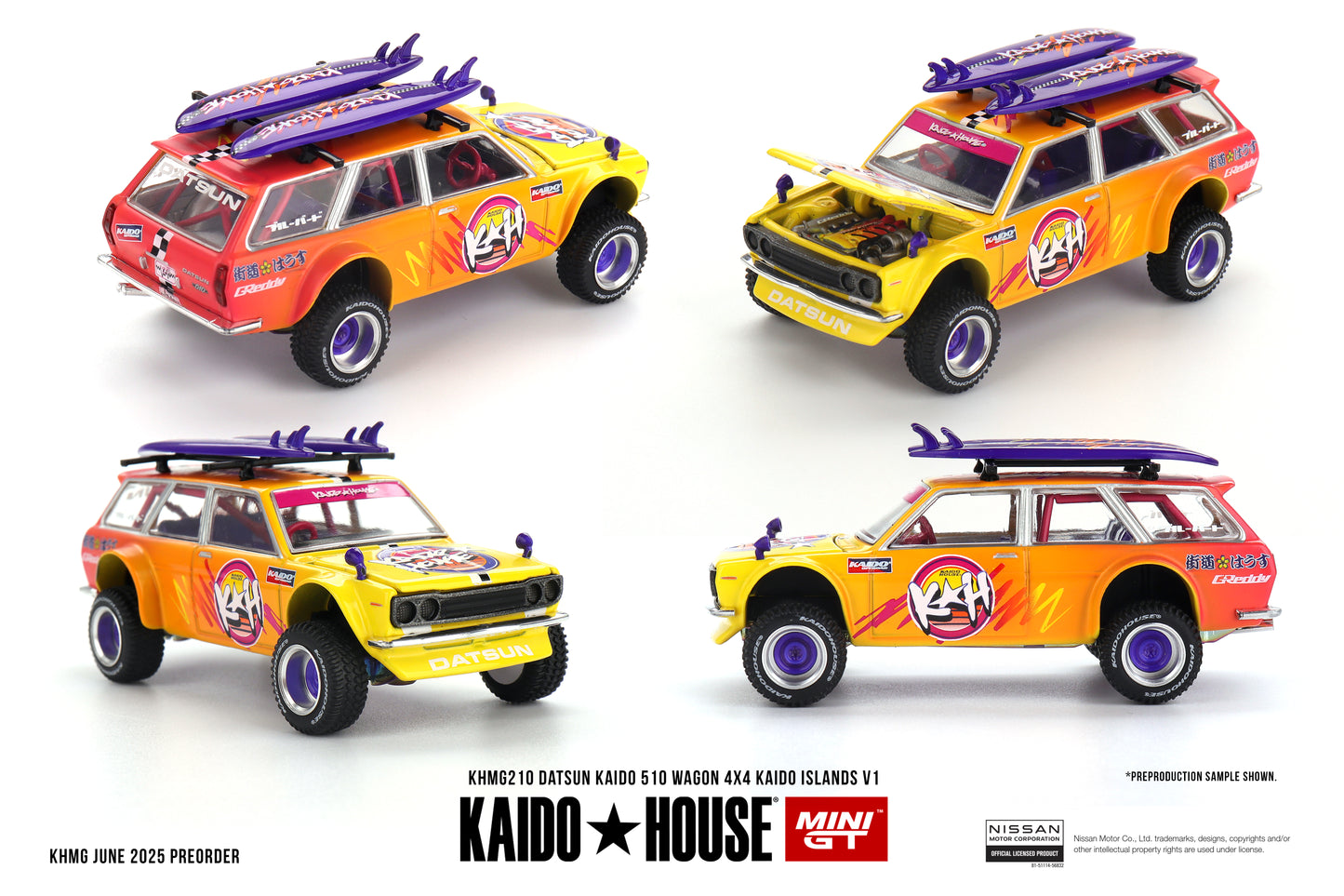 Mini GT 1:64 Datsun KAIDO 510 Wagon 4x4 Kaido ISLANDS V1 KaidoHouse (KHMG210)