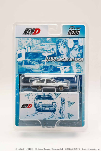 Hobby Japan x JDM64 1:64 Toyota SPRINTER TRUENO (AE86)/ INITIAL D Takumi Fujiwara AND Natsuki Mogi