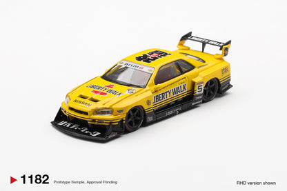 Mini GT 1:64 Nissan LB-ER34 Super Silhouette SKYLINE Sport Yellow (MGT01182-CH)
