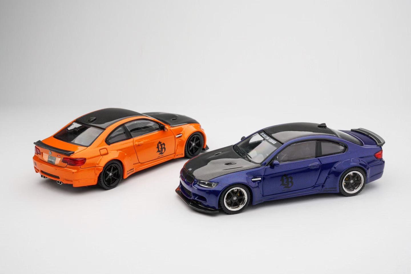Fine Model 1:64 BMW M3 E92 LB-Works LBWK Pearl Orange with Decal Sticker