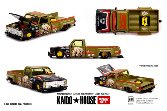 Mini GT 1:64 Chevrolet Silverado “Sumatran Rhino” KAIDO x MIZU Diecast Kaidohouse (KHMG153)