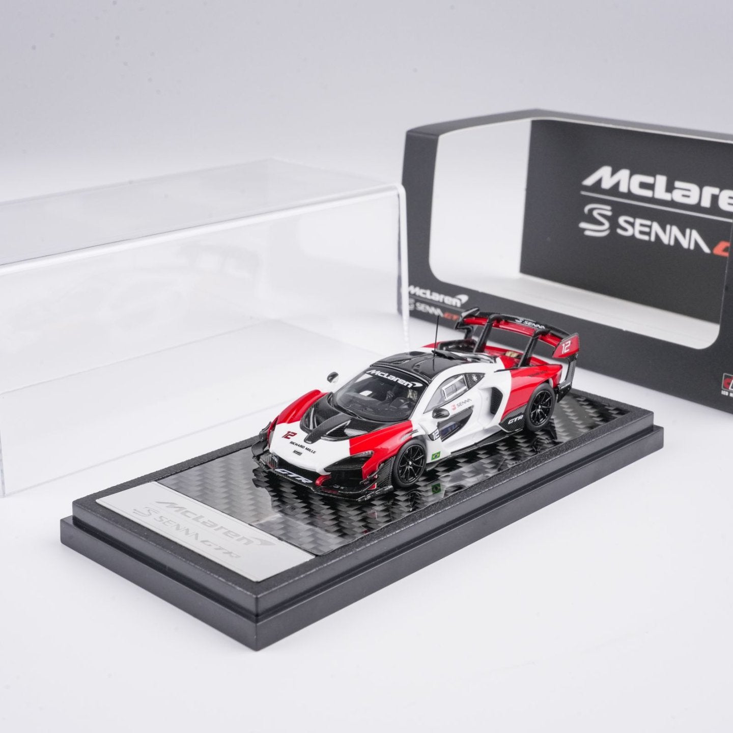 LCD 1:64 McLaren Senna GTR Red White McLaren Official Licensed