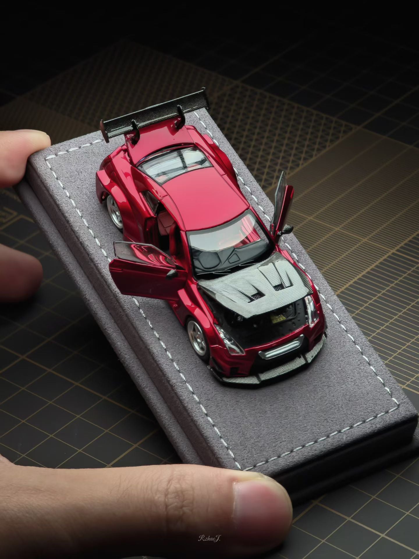 AOC 1:64 Nissan GT-R R35 Metallic Red Hobby Expo China 2026 Limited Edition (Openable All Doors and Hoods with Detailed Engine and Decal Stickers)