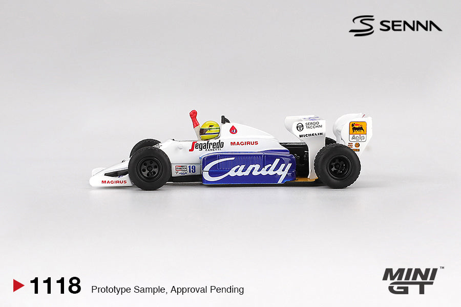 Mini GT 1:64 Toleman TG184 #19 Ayrton Senna 1984 Monaco Grand Prix 2nd Place (MGT01118-CH)