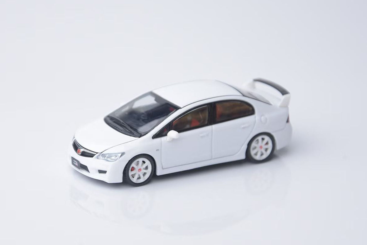 Model One 1:64 Honda Civic Type-R FD2 White Openable Front Hood Detailed Engine Limited 999 Pieces Honda Official Licensed