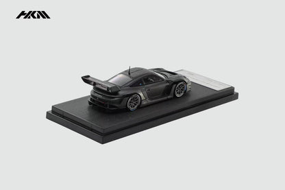 HKM 1:64 911 (992) GT3 R Rennsport Single Seat Track Edition Brumos Spoiler Black Carbon