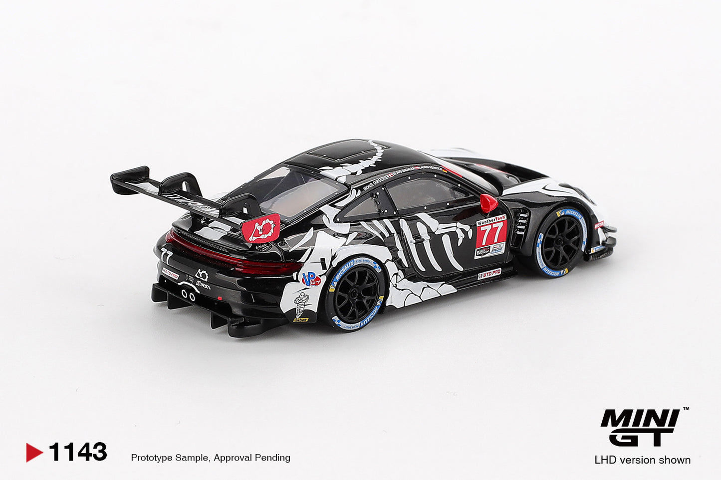 [3 Cars Bundle] Mini GT 1:64 Porsche 911 GT3 R #77 AO Racing 2025 IMSA Petit Le Mans in Paper Box Packaging (MGT01143-CH)  + [Premium Resin Model] Fine Works 1:64 Aventador LP700-4 Black White Panel Lines+ Fine Works 1:64 Camaro Transformers White