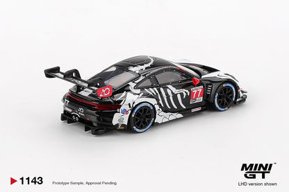 [3 Cars Bundle] Mini GT 1:64 Porsche 911 GT3 R #77 AO Racing 2025 IMSA Petit Le Mans in Paper Box Packaging (MGT01143-CH)  + [Premium Resin Model] Fine Works 1:64 Aventador LP700-4 Black White Panel Lines+ Fine Works 1:64 Camaro Transformers White