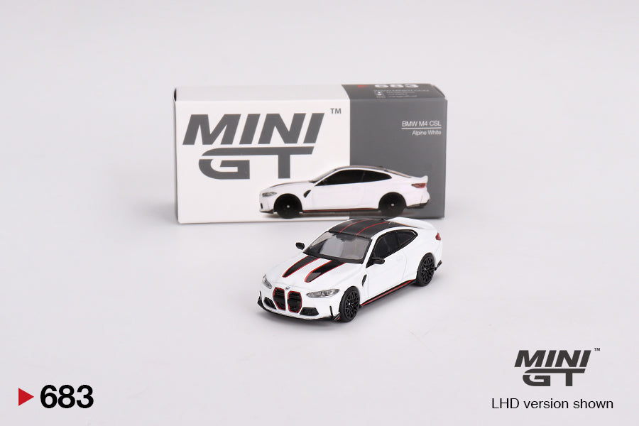 Mini GT 1:64 BMW M4 CSL Alpine White LHD (MGT00683-CH)