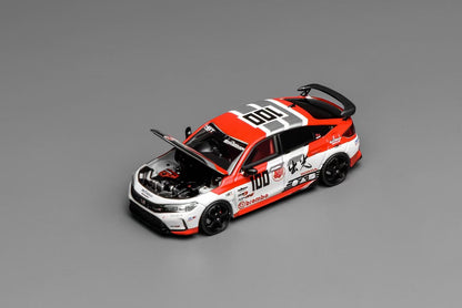 Motorhelix 1:64 Honda Civic Type-R FL5 Idemitsu Motion 100 Openable Front Hood Detailed Engine - Honda Official Licensed