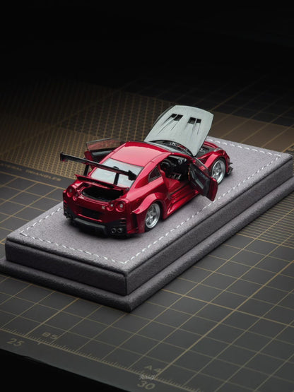 AOC 1:64 Nissan GT-R R35 Metallic Red Hobby Expo China 2026 Limited Edition (Openable All Doors and Hoods with Detailed Engine and Decal Stickers)