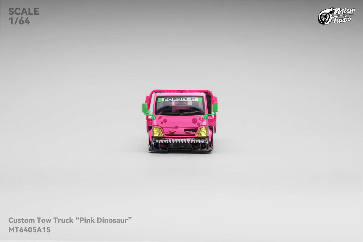 Mega Gear 1:64 Hino 300 Series MK2 Custom Extendable Tow Truck Flat bed Livery Tyrannosaurus Roxy Pink (Limited to 2 per customer/ address)