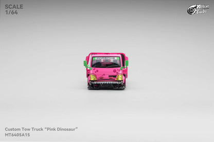 Mega Gear 1:64 Hino 300 Series MK2 Custom Extendable Tow Truck Flat bed Livery Tyrannosaurus Roxy Pink (Limited to 2 per customer/ address)