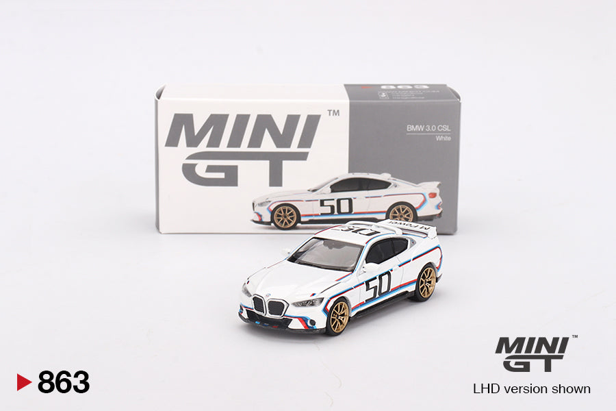 Mini GT 1:64 BMW 3.0 CSL White (MGT00863-CH)