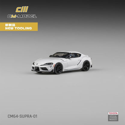 CM Model 1:64 Toyota Supra A90 Pearl White Official Licensed