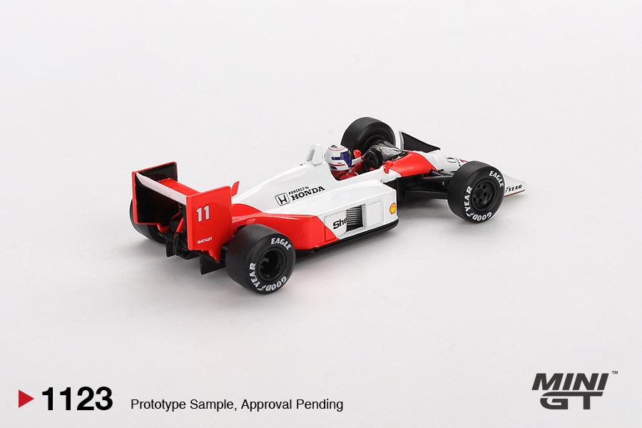 Mini GT 1:64 McLaren MP4/4 #11 Alain Prost 1988 Japanese Grand Prix 2nd Place (With Marlboro Decal Stickers) (MGT01123-CH)