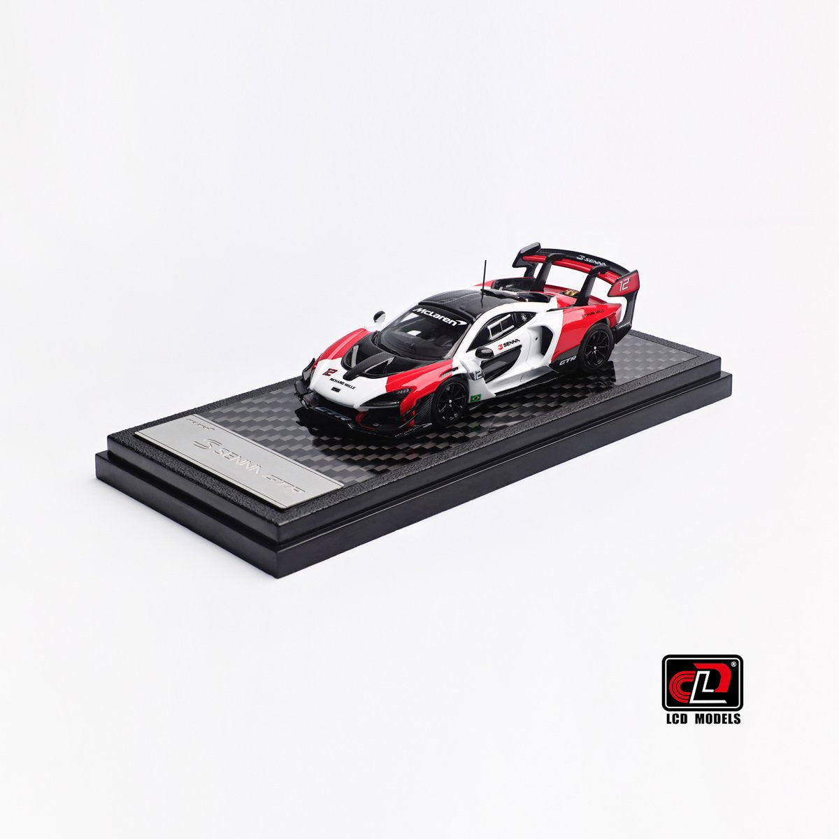 LCD 1:64 McLaren Senna GTR Red White McLaren Official Licensed